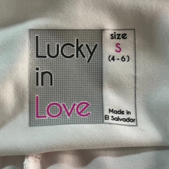 Lucky In Love Women's Fitted Shadow Play Racerback Tank Top, Size Small - Picture 5 of 8